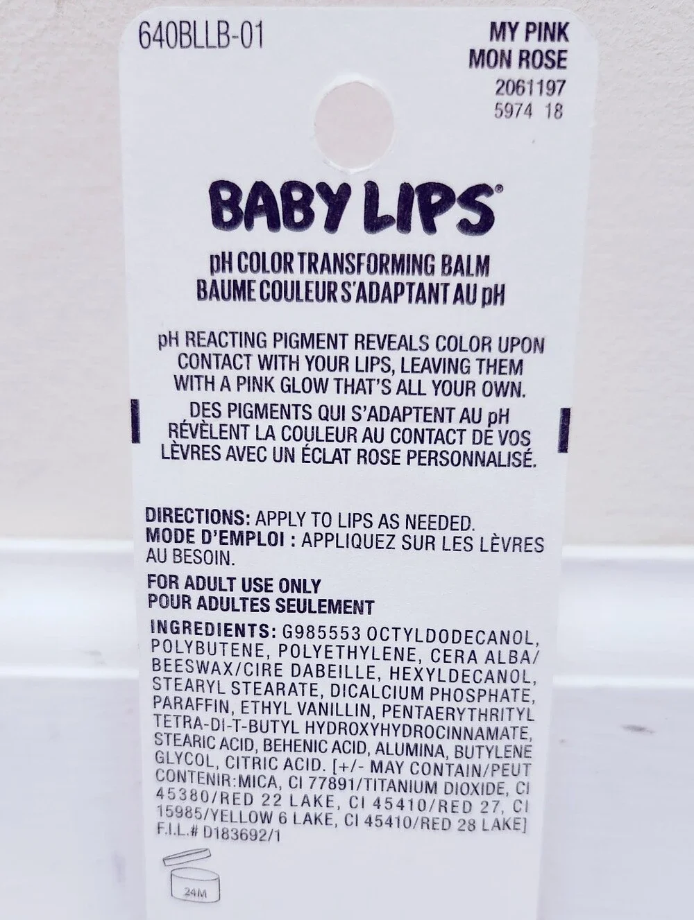 ⭐4/$15 Maybelline Baby Lips Glow Balm My Pink